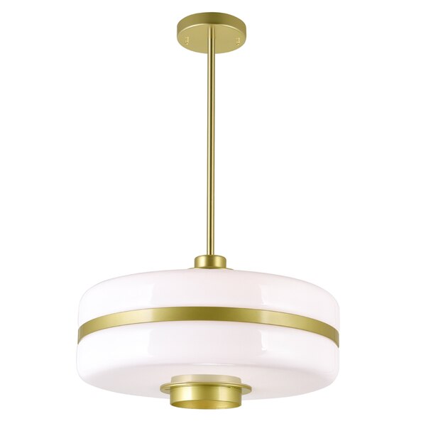 Cwi Lighting 1-Light Down Pendant with Pearl Gold Finish, CWI Lighting 1143P16-1-270 3069KGH 1143P16-1-270
